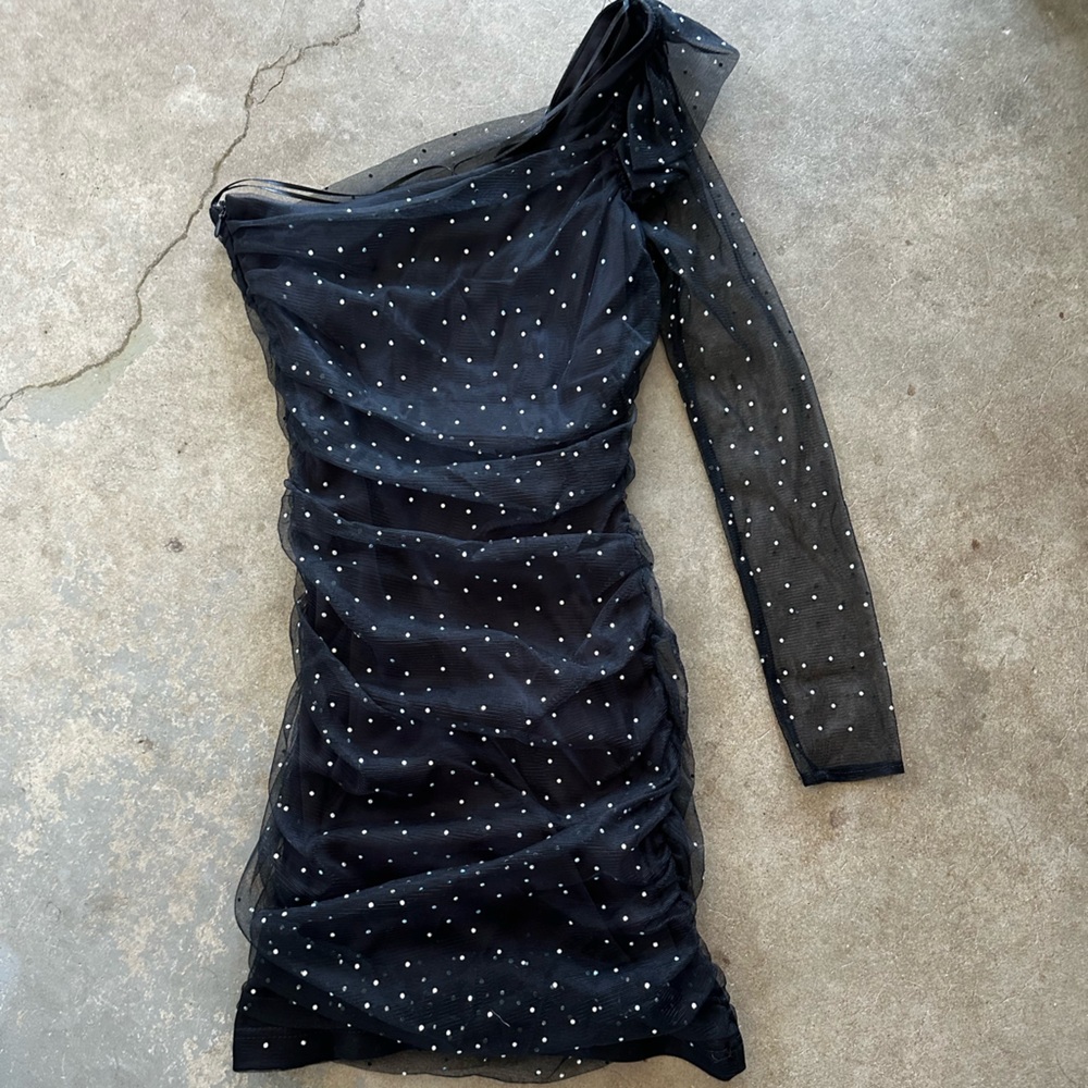 Zara One Shoulder Gemstone Dress - Picture 2 of 8